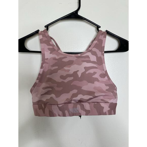 Victorias Secret PINK Size XXS Lightly Lined Sports Bra Camouflage Padding - Picture 1 of 6
